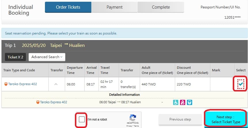 How to Book Taiwan Railway Tickets